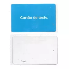 0051 Cartão De Teste- Frente Azul Verso Branco