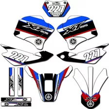 Kit Adesivos Trilha Gráficos Xt-225 Motocross 0.20mm Xt-102