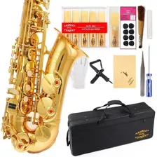 Saxofon Kit De 11 Piezas Color Dorado Marca Glory