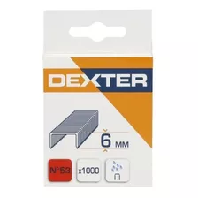 Grampo P Grampeador 6mm C 1000 Grampos Dexter - Nº 53