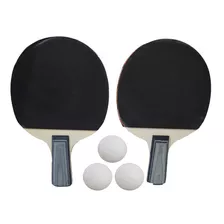 Set De 2 Raquetas De Ping Pong Con 3 Pelotas
