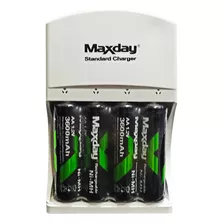 Baterias 3600mah Aa Recargable X 4 Pack+ Cargador + Obs