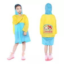 Capa De Chuva Infantil Resistente Com Capuz Impermeável Luxo