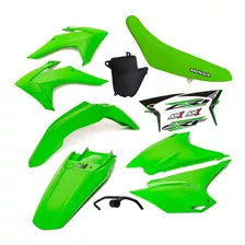 Kit De Plástico Amx Verde Crf 230 2015 - 2018 + Capa Banco