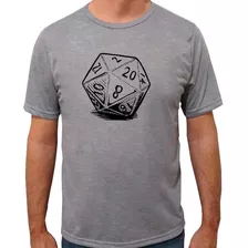 Camiseta Rpg Nerd D20 Dado 20 Lados Camisa Blusa