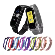 Pulseira Extra P/ Xiaomi Mi Band 4 Aço Inox Metal Miband 4 Cor Vermelho