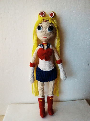 Sailor Moon Muñeca Tejida A Crochet Amigurumis 25d