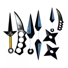 6 Kunai E 2 Shuriken Borracha Naruto A Pronta Entrega K03