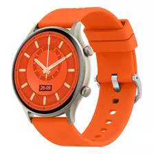 Smartwatch Relógio Inteligente 49mm Haiz My Watch 2 Fit Caixa Prateado Pulseira Laranja Bisel Prateado