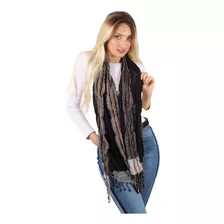 Pashmina Mujer Tramada Rayas Importada Pañuelo Bufanda 15027