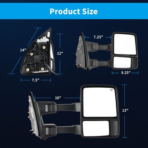 Ford F250 F350 Superduty 1999-2007 Par De Espejos Electricos Foto 3