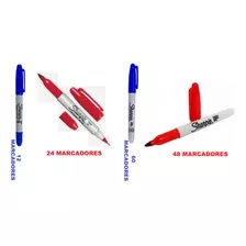 144 Marcador Plumon Sharpie Una Y Dos Puntas Permanente