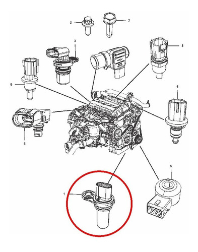 Sensor Posicin Cigueal Ckp Dodge Journey 2009/2019 Foto 2