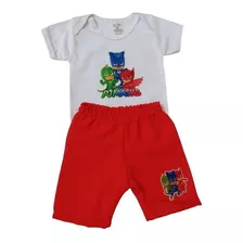 Conjunto Infantil Pj Masks, Menino Gato,corujita,lagartixo