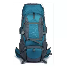 Mochila Camping 80+5 Trekking Senderismo Impermeable Barras.