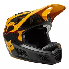 Capacete Motocross Fox V3 Super Trick Preto Amarelo