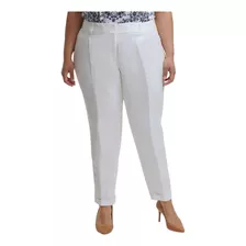 Pantalon Slim Tapered Lino Calvin Klein Mujer Talla 16 / Xl