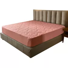 Capa Protetora De Colchão Queen Size Malha Premium Rose