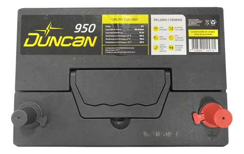 Bateria Duncan 34r-950 Nissan Terrano 3.0 Turbo Diesel 4x4 Foto 3