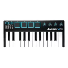 Teclado Controlador Midi Alesis V Mini 25 Mini Teclas Usb Color Negro