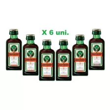 6x Jagermeister 20ml Botella Vidrio Miniatura Colección