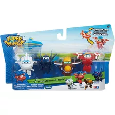 Super Wings Transformabots Flip Todd Agent, Paquete De 4