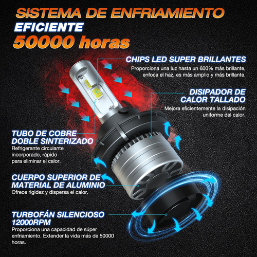 Faros Focos Led 9008 For Dodge Luz Alta Y Baja 14000 Foto 2