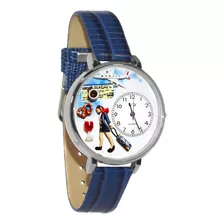 Whimsical Gifts Reloj 3d Para Mujer | Acabado Plata Grande |