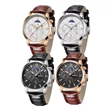 Reloj Casual Impermeable De Cuero For Hombre