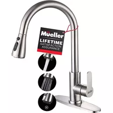 Mueller - Grifo Para Fregadero De Cocina De Acero Inoxidabl.