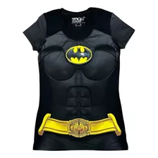 Playera Batman Para Dama Con Aplicación 