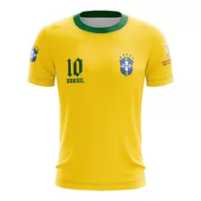 Camisa Camiseta M/c Seleção Brasil Copa Hexa 2022 Ref 04