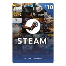 Steam Egift Card 10 Código Original Compras Computadora Pc