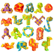 Ganowo 18 Pack Fidget Snake Cube Mini Twist Puzzlejuguetes P