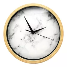 Reloj Pared Plastico Simil Marmol 25cm Diametro Entrega