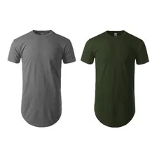 Kit 02 Camisetas Plus Size Blusa Oversized Longline Swag C1