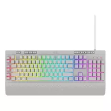 Teclado Semi Mecánico Gamer Redragon Shiva White K512w-rgb Color Del Teclado Blanco