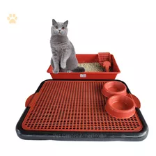 Tapete Limpa Patas Para Gatos- Coletor De Areia Pet Gatos Cor Vermelho - Pipi