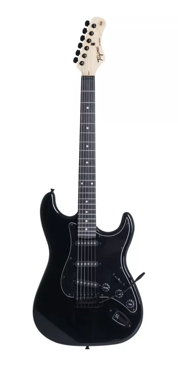 Guitarra Eléctrica Tagima Tw Series Tg-500 De Tilo Black Con Diapasón De Madera Técnica