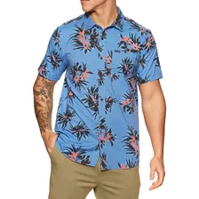 Camisa Volcom Floral With Cheese Celeste