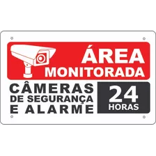 Placa Câmera Segurança / Área Monitorada 50cm X 30cm 4furos