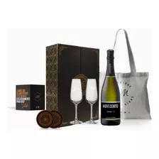 Box Regalo Champagne Novecento Copas Transparentes Grabadas