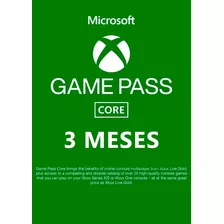 Xbox Game Pass Core 3 Meses || Multijugador Online Y Juegos 