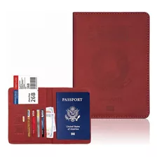 Porta Documentos Passaporte Viagem Carteira Couro Com Rfid