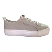 Zapatilla Mujer Lona Bamers New Platform Light Grey 