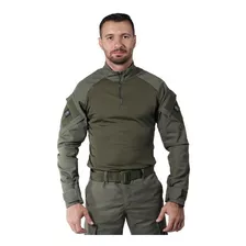 Combat Shirt Masculino Camuflado Verde Oliva Bélica