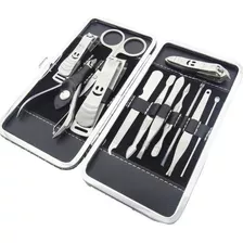 Kit Manicura Pedicura Profesional Acero Inoxidable C/estuche