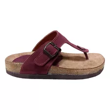 Tipo Birkenstock Sandalia Ojota Mujer 100% Cuero 2 Colores