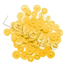Botões De Pressão Ritas Nº12 Plástico Pacote 50 Unidades Cor Amarelo
