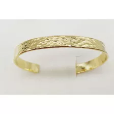 Brazalete Martillado En Oro Laminado De 22kts 